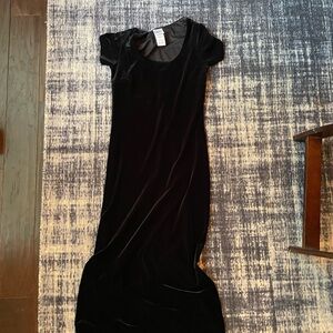 Laura Ashley Elegant Black Velvet Dress